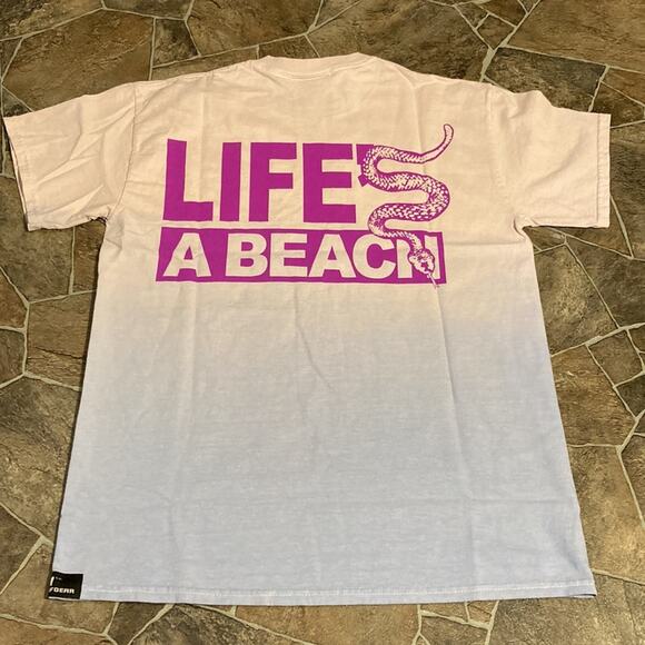 NWT Life’s A Beach Ombré Short Sleeve Tee Sz Small - Picture 7 of 9